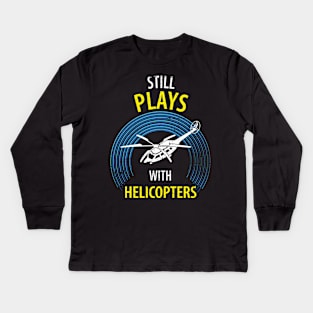 Helicopter Pilot Kids Long Sleeve T-Shirt